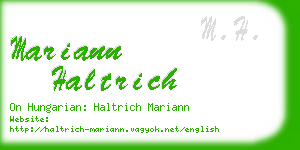 mariann haltrich business card